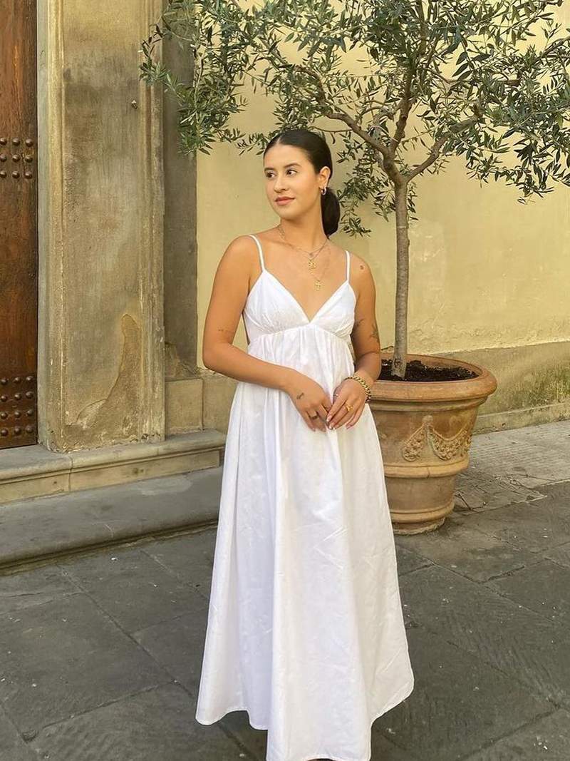 Ava Thornbury | Backless White Maxi Dress For Women