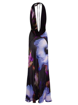 Phoebe Langley | Plunging Halter Maxi Dress For Women