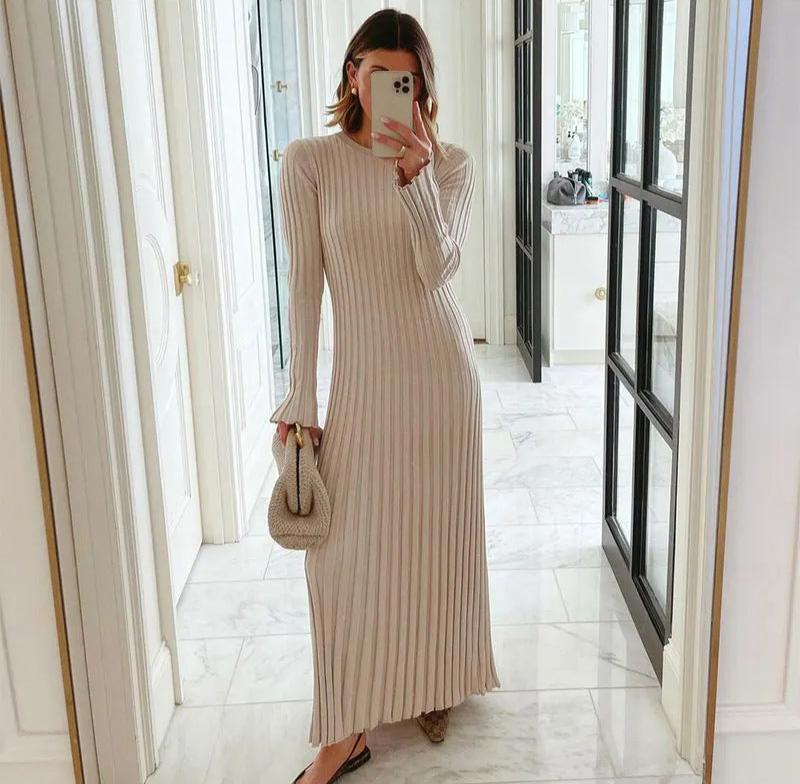 Amelia Fairfax | Ribbed Knit Maxi Dress For Women
