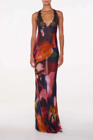 Sienna Blackwell | Sheer Floral Maxi Dress For Women