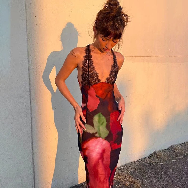 Sienna Blackwell | Sheer Floral Maxi Dress For Women