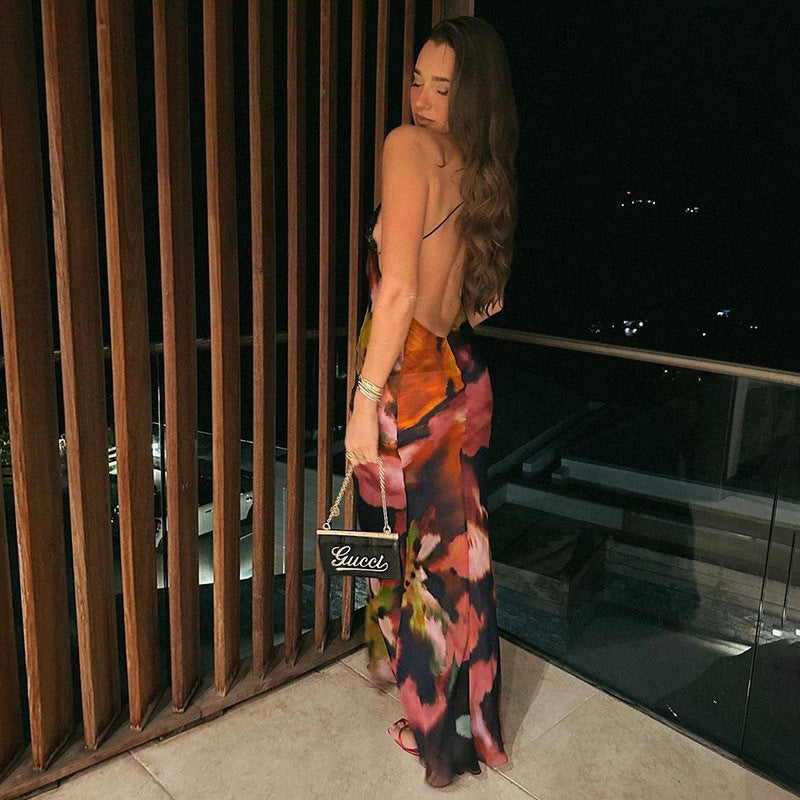Sienna Blackwell | Sheer Floral Maxi Dress For Women