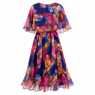 Evie Doyle | Floral Flutter Sleeve Midi Dress For Women