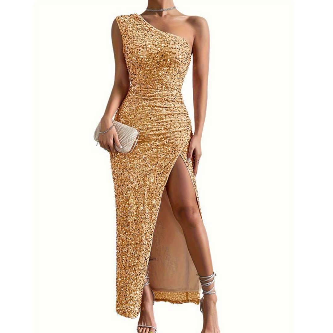 Grace Alderton | One Shoulder Sequin Maxi Dress For Women
