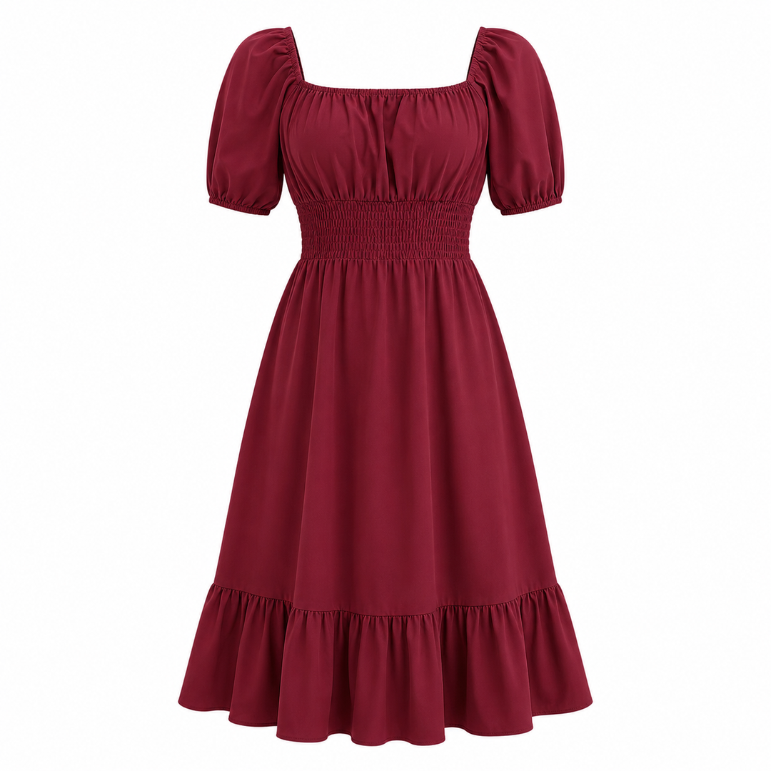 Freya Bennett | Ruffled A-Line Midi Dress For Women