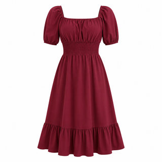 Freya Bennett | Ruffled A-Line Midi Dress For Women
