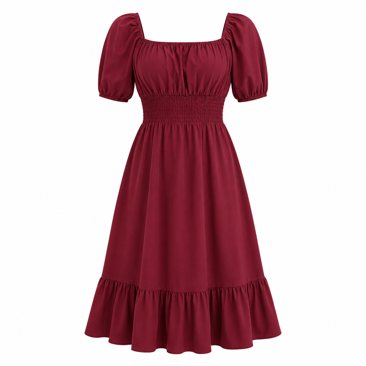 Freya Bennett | Ruffled A-Line Midi Dress For Women