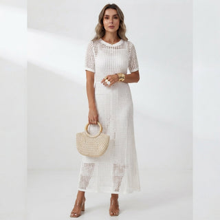 Georgia Clarke | Crochet Knit Maxi Dress For Women