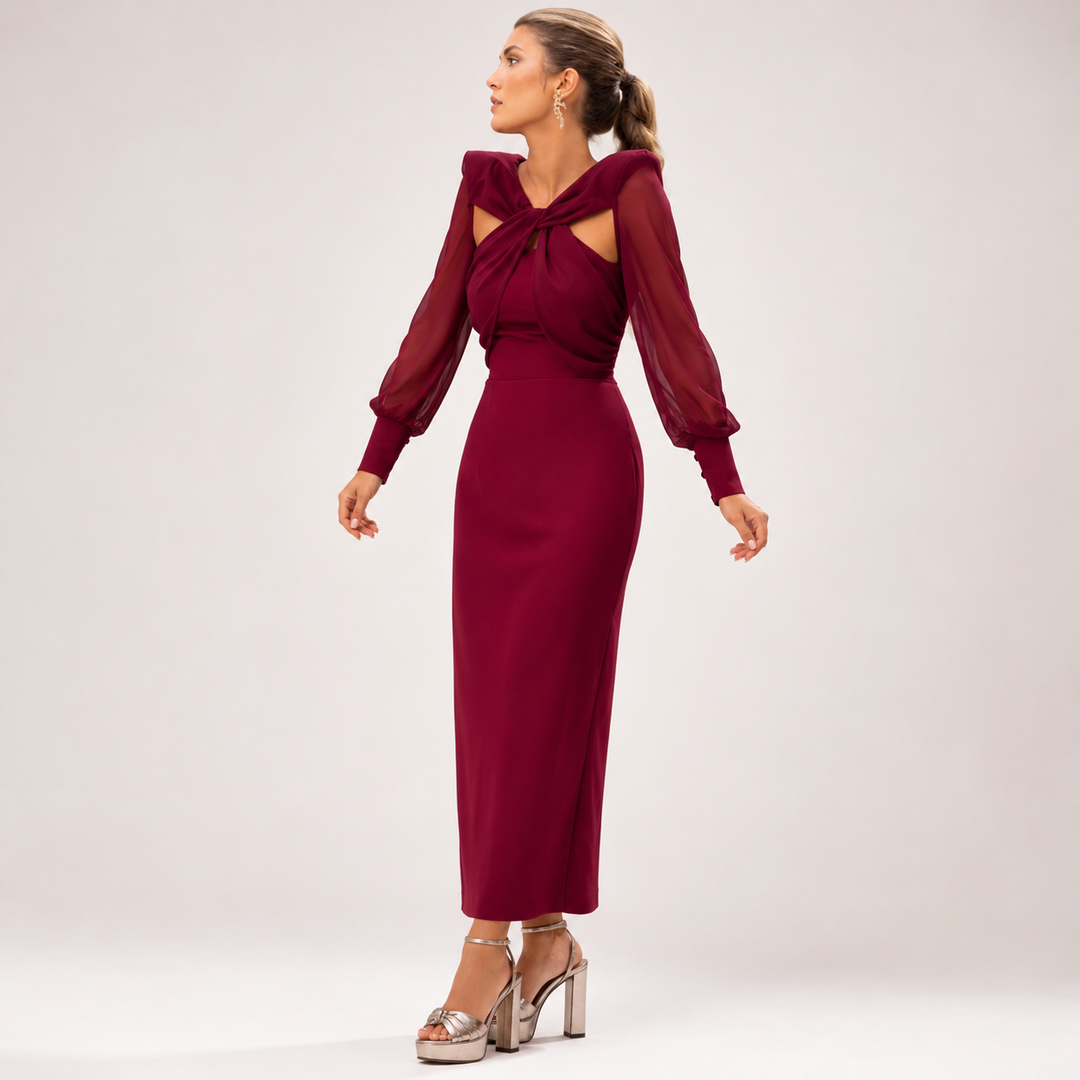 Georgia Robertson | Long Sleeve Midi Dress For Women