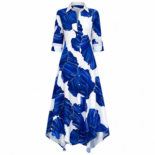 Grace Barrett | Printed Shirt Maxi Dress For Women