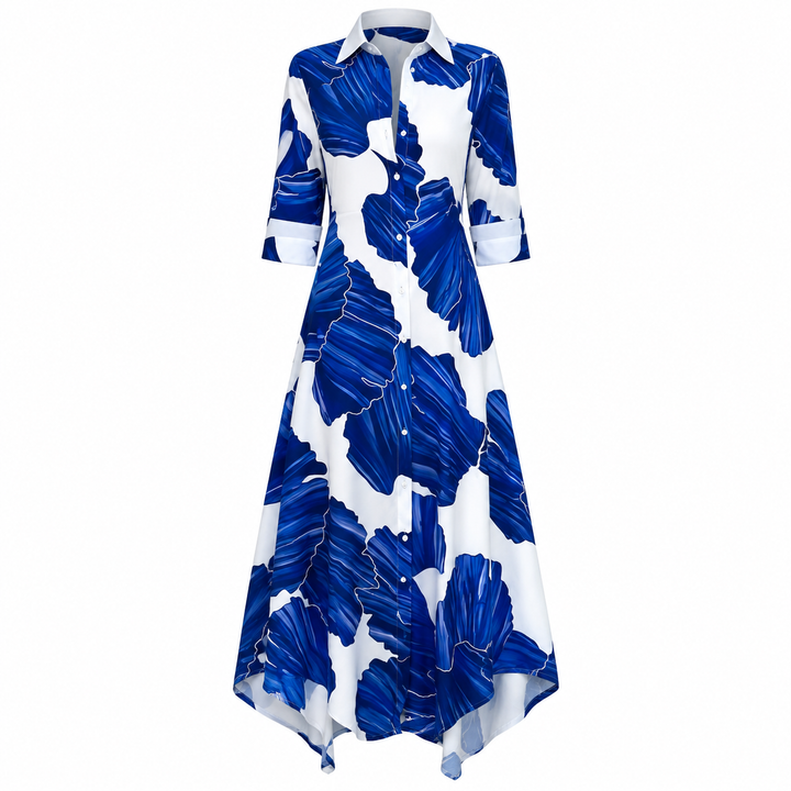 Grace Barrett | Printed Shirt Maxi Dress For Women