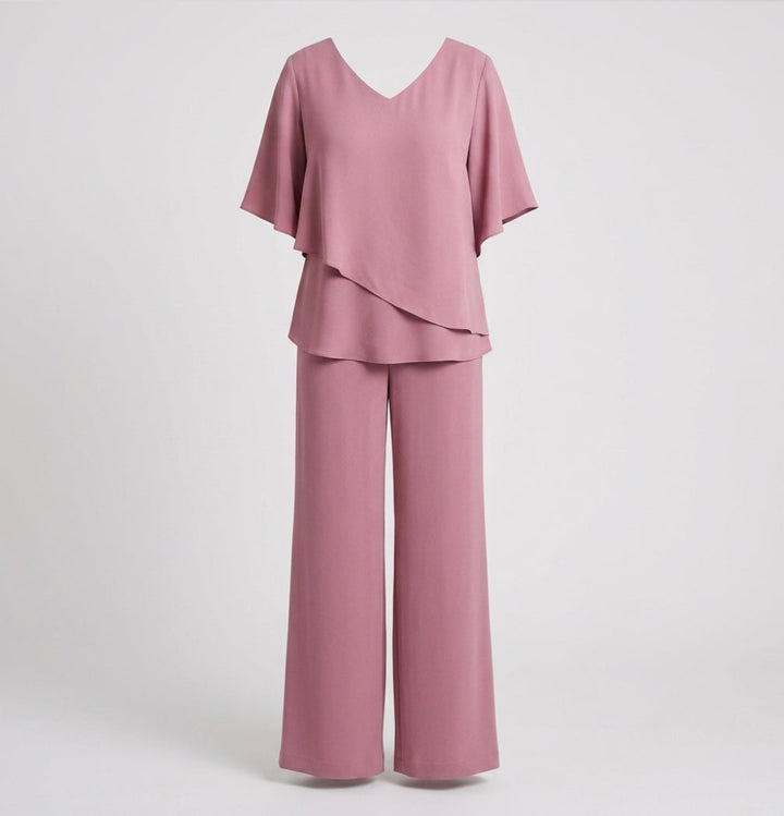 Hannah Sullivan | Elegant Two-Piece Chiffon Set For Women