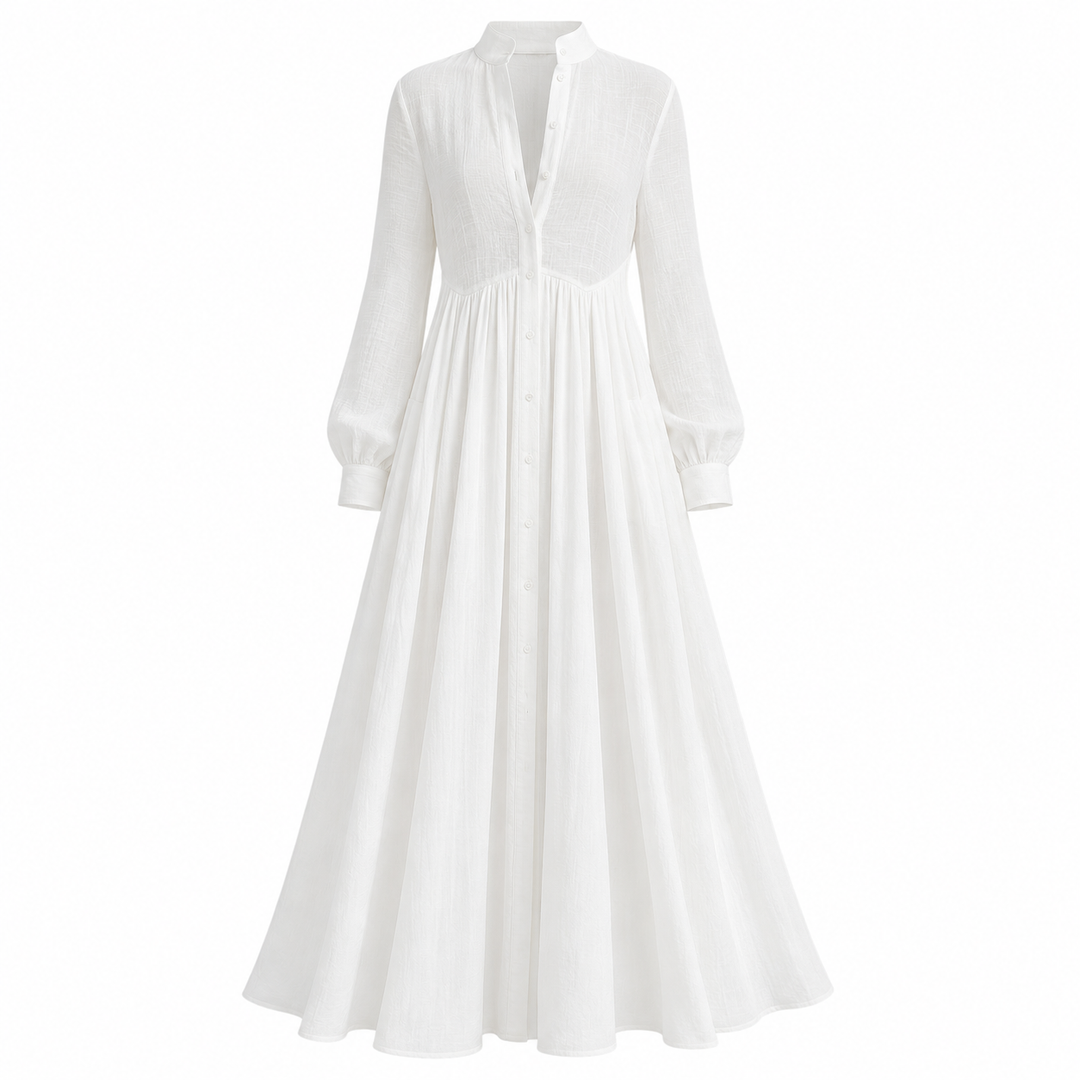 Harper White | Elegant Long Sleeve Maxi Dress For Women