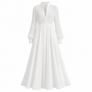 Harper White | Elegant Long Sleeve Maxi Dress For Women