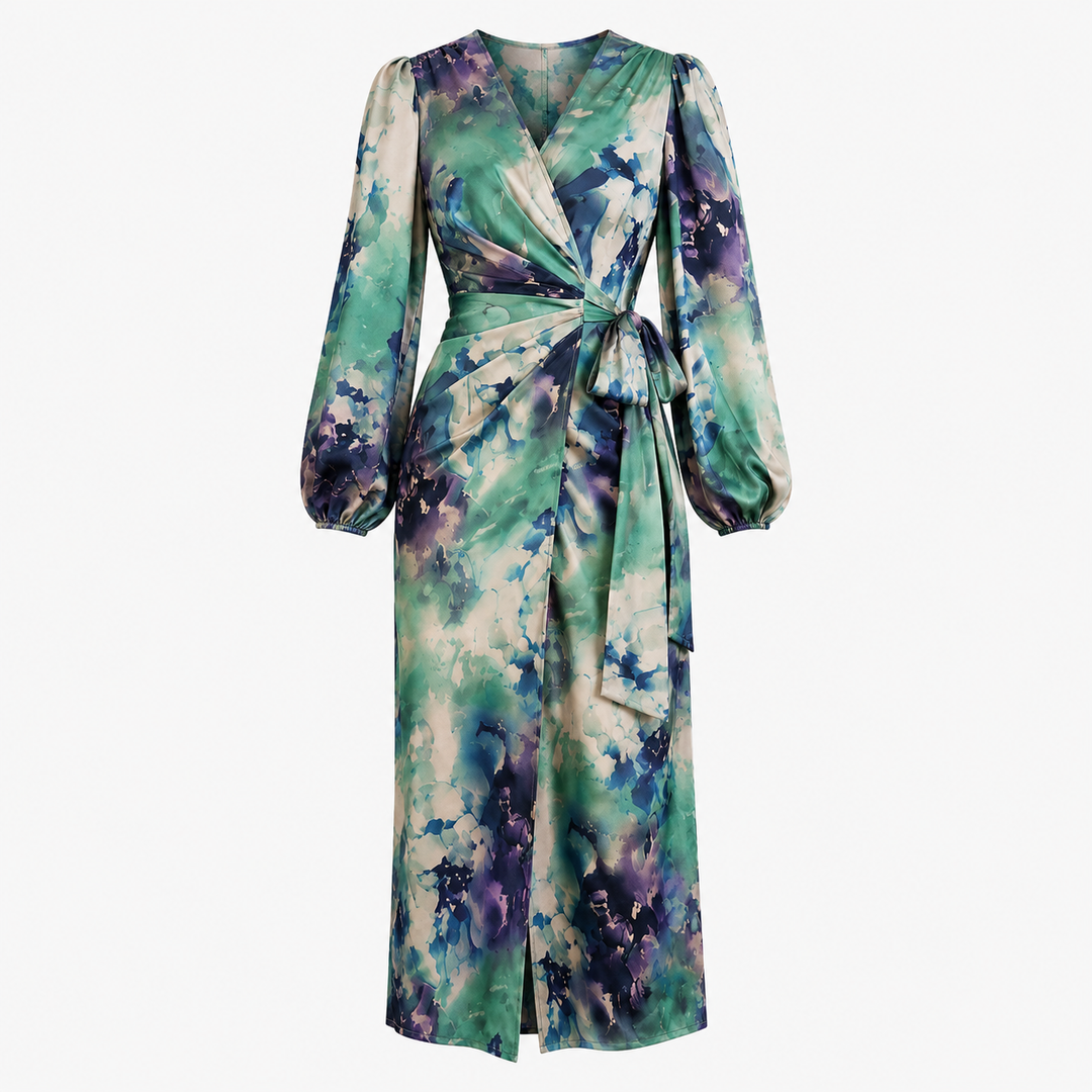 Holly Parker | Printed Wrap Midi Dress For Women