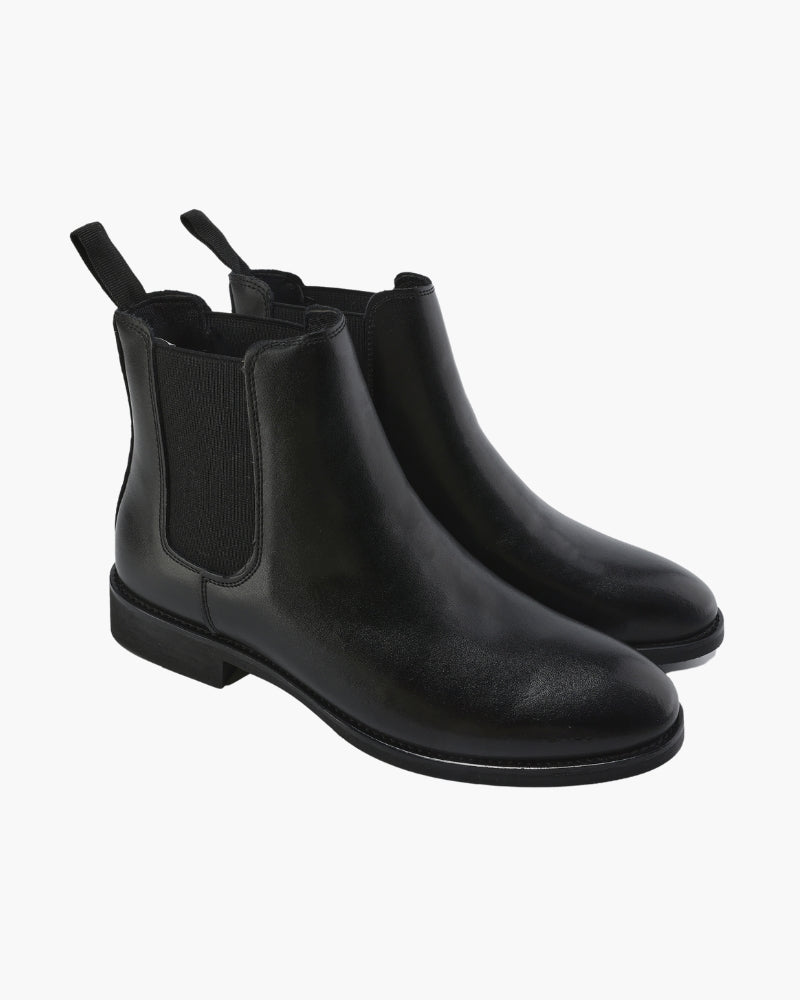 Matteo Ricci | Classic Chelsea Leather Boots with Timeless Edge For Men