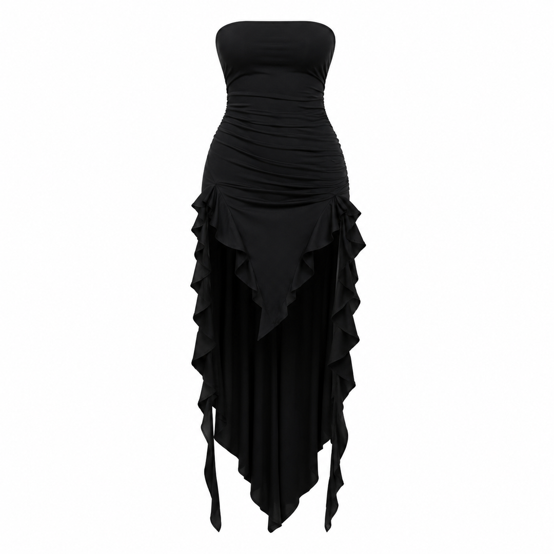 Imogen Stanhope | Strapless Ruffle Evening Dress For Women