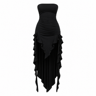 Imogen Stanhope | Strapless Ruffle Evening Dress For Women