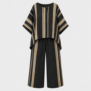 Imogen Walsh | Striped Linen-Blend Two-Piece Set For Women