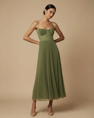 Isabella Moretti | Pleated Midi Dress For Women