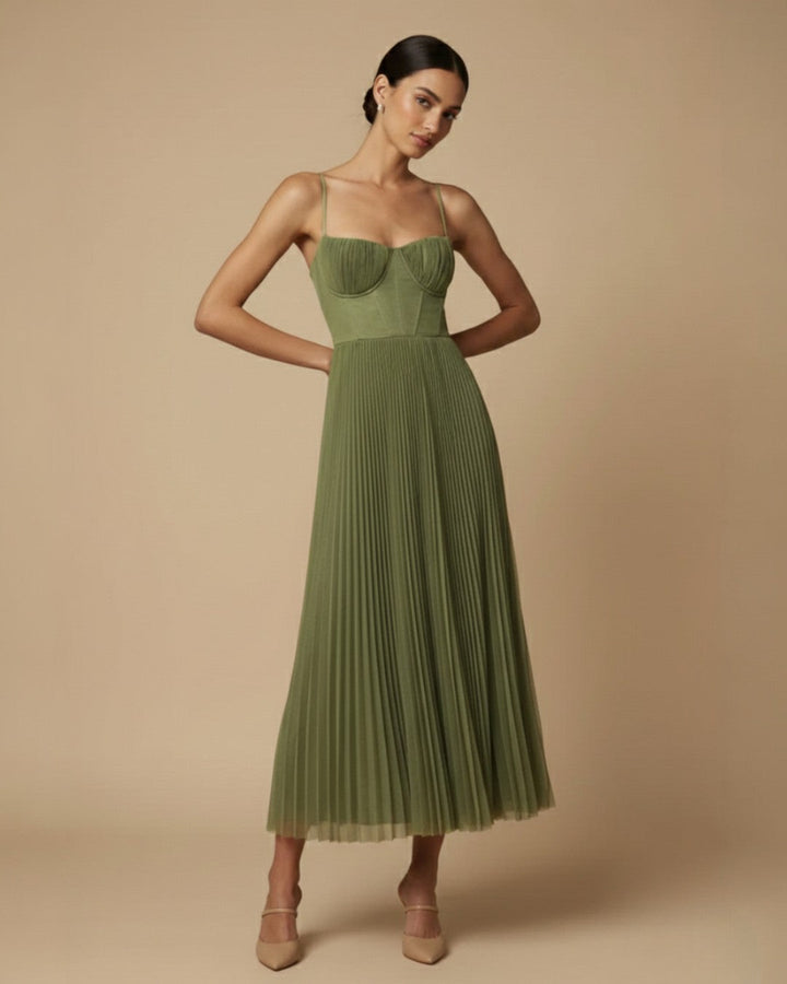 Isabella Moretti | Pleated Midi Dress For Women