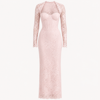 Isabelle Crawford | Lace Maxi Dress with Long Sleeves For Women