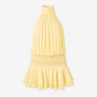 Isla Morgan | Halter Neck Ruffle Mini Dress For Women
