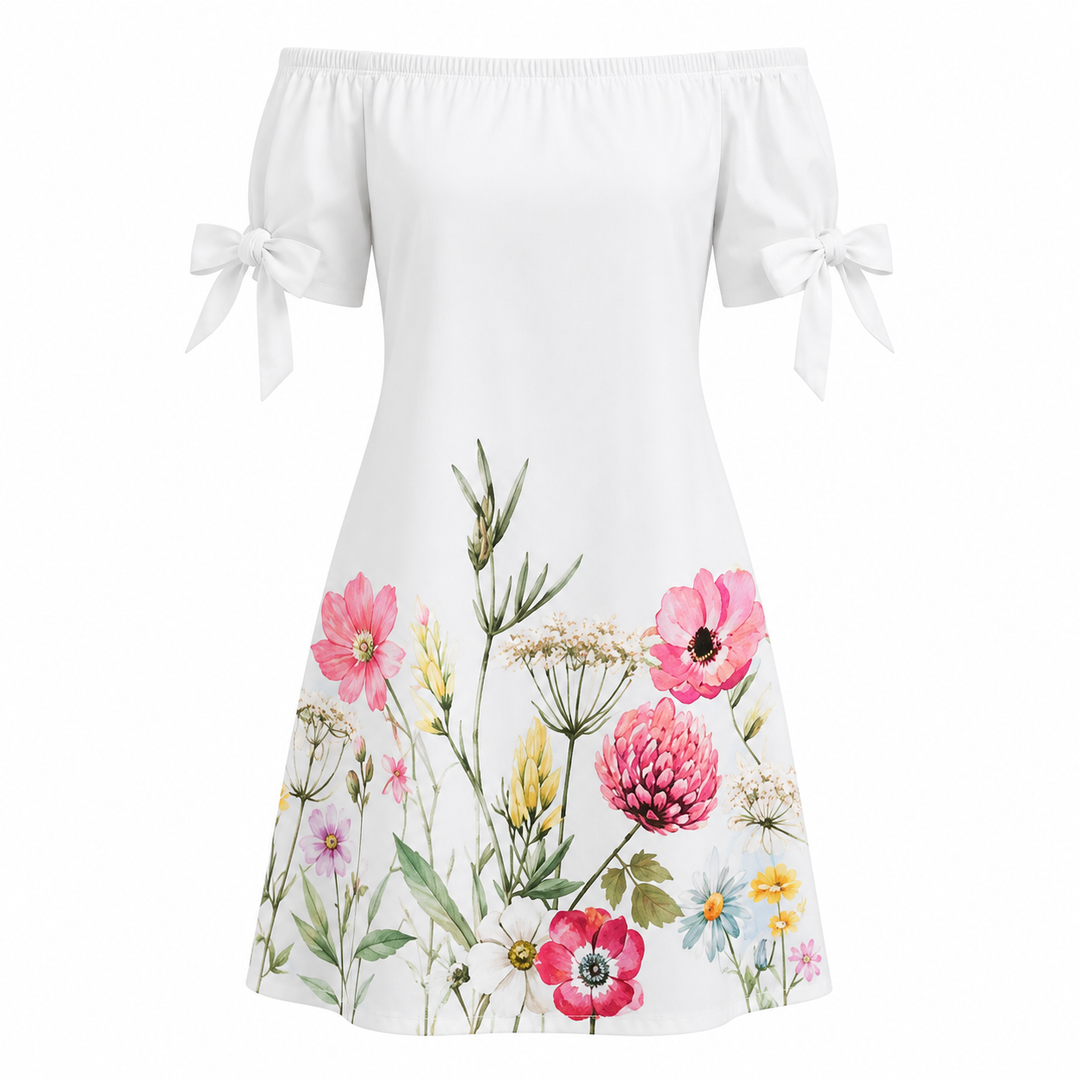 Ivy Bennett | Off-Shoulder Floral Mini Dress For Women