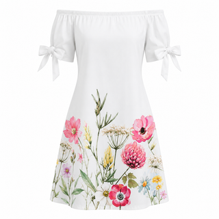 Ivy Bennett | Off-Shoulder Floral Mini Dress For Women