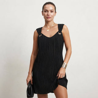 Jade Harris | Ribbed Wrap Mini Dress For Women