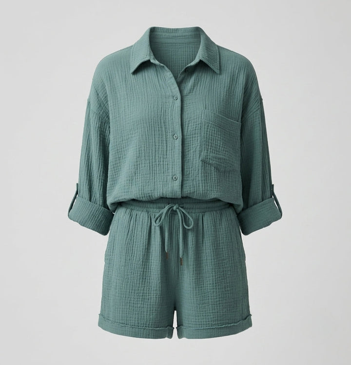 Jade Harrison | Oversized Shirt & Shorts Set For Women