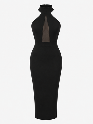 Jade Kingston | Halter Neck Midi Cocktail Dress For Women