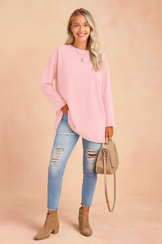 Sophie Laurent | Relaxed Long Sleeve Tunic Top For Women
