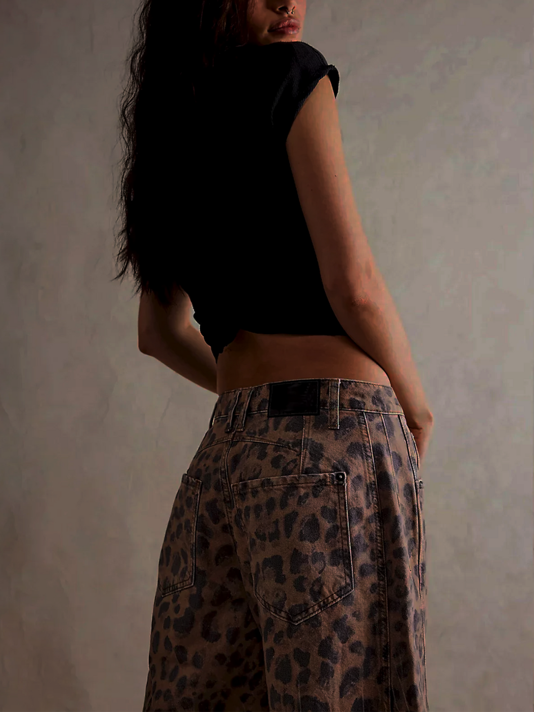 Leilani Monroe | Leopard Print Barrel Jeans For Women