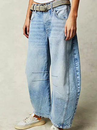 Leilani Monroe | Leopard Print Barrel Jeans For Women