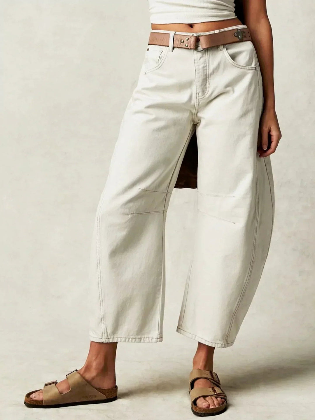 Leilani Monroe | Leopard Print Barrel Jeans For Women