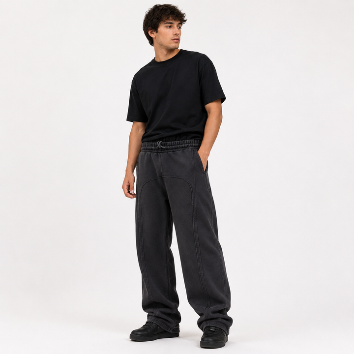 Liam Anderson | Wide Leg Cargo Sweatpants For Men