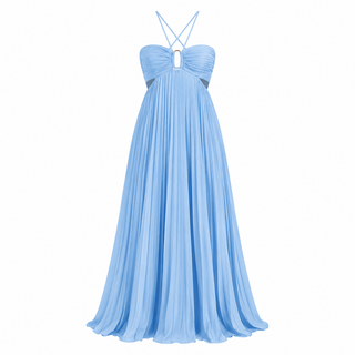 Lily Crompton | Pleated Halter Maxi Dress For Women