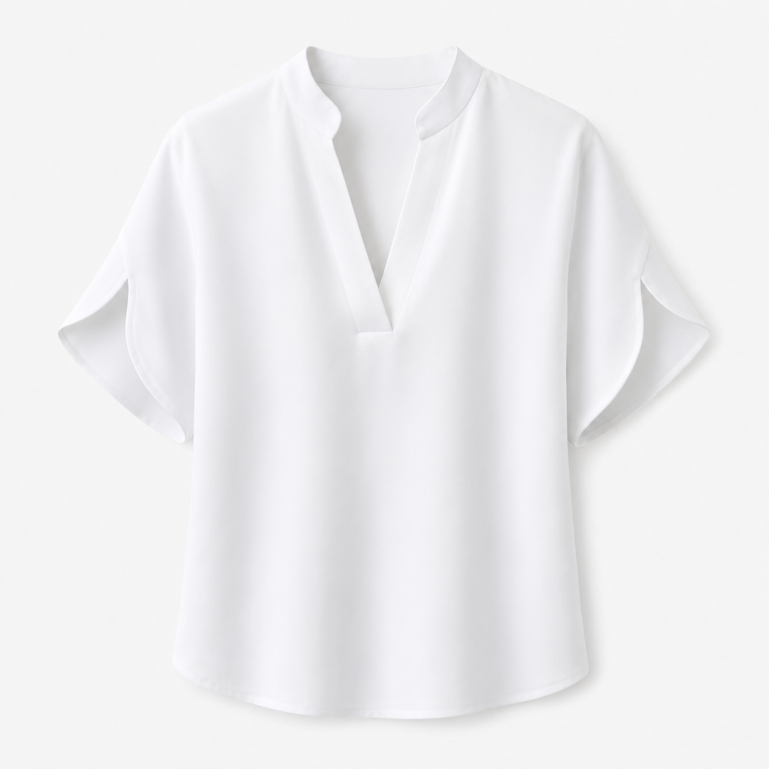 Lily Jones | Chiffon V-Neck Blouse For Women