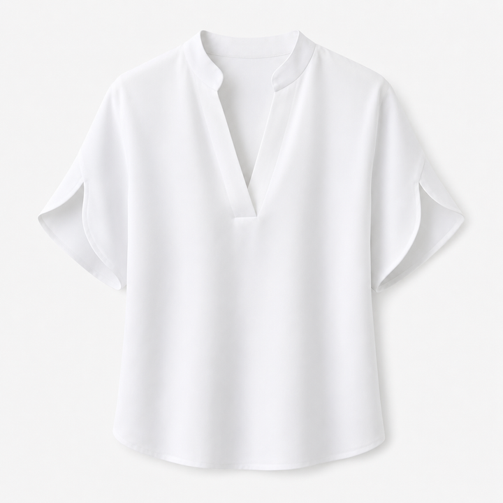 Lily Jones | Chiffon V-Neck Blouse For Women