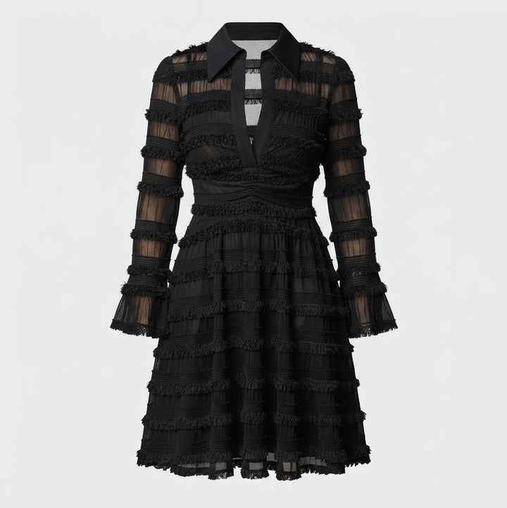 Lily King | V-Neck Long Sleeve Midi Dress For Women
