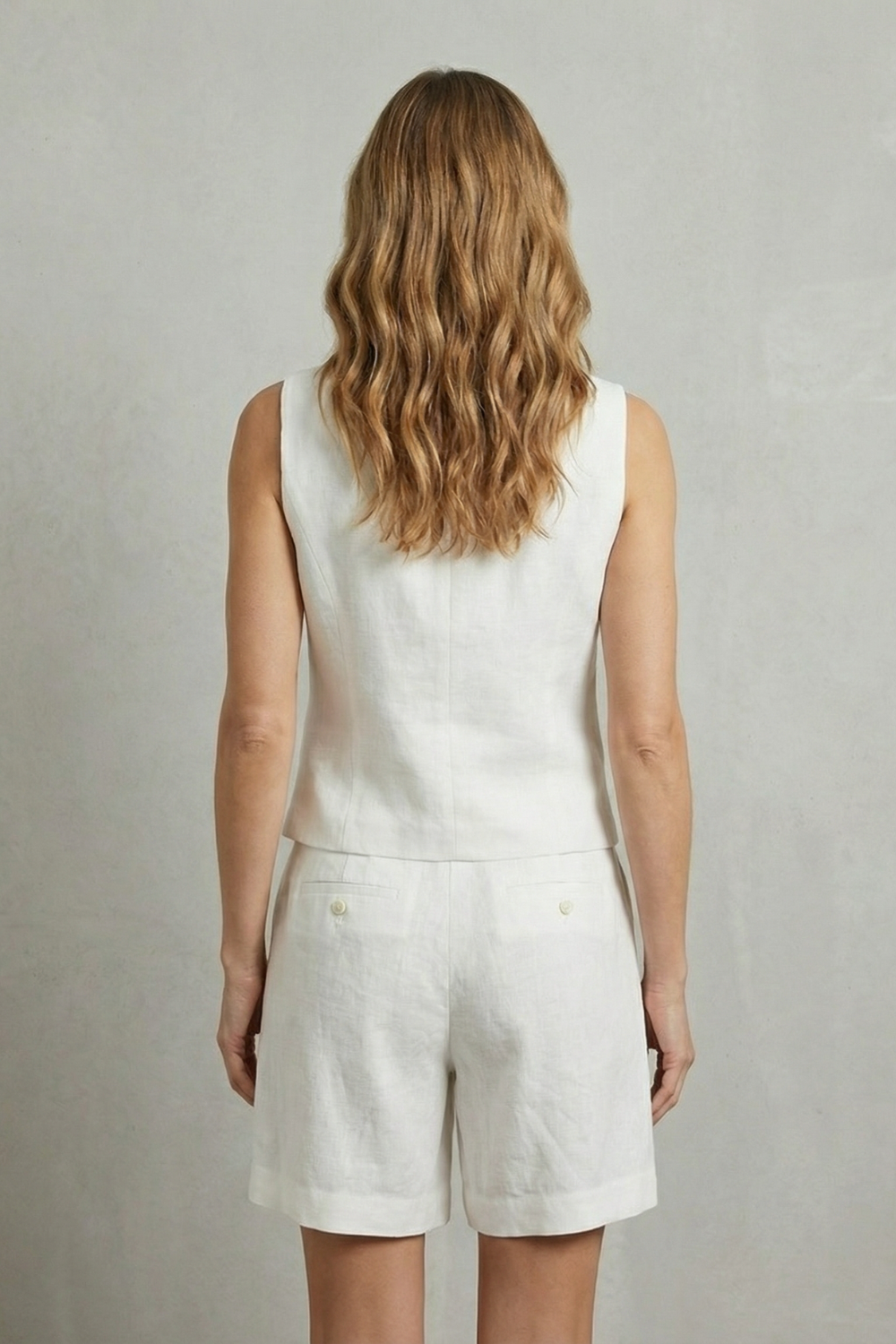 Gemma Paterson | Tailored Linen-Look Vest & Short Set For Women