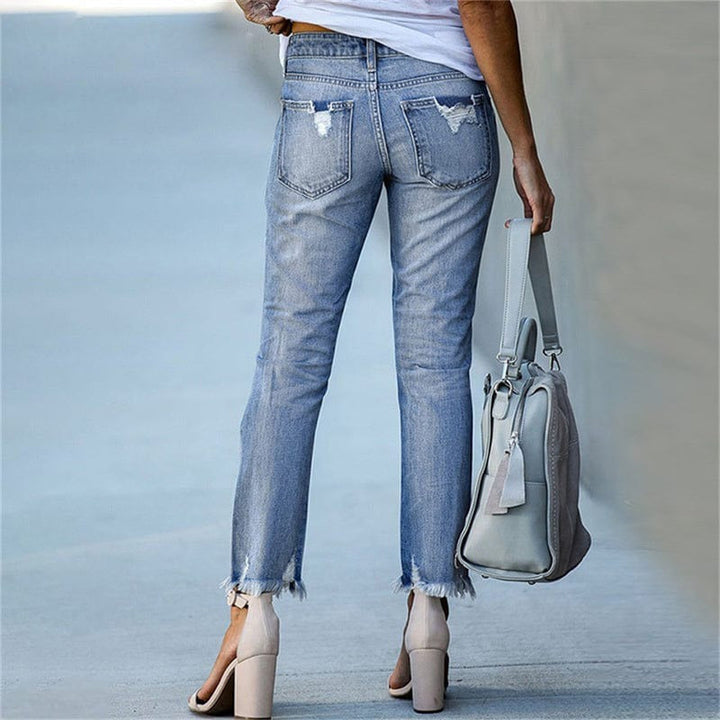 Camille Rousseau | Distressed Flared Denim Jeans With Vintage Edge (Women)