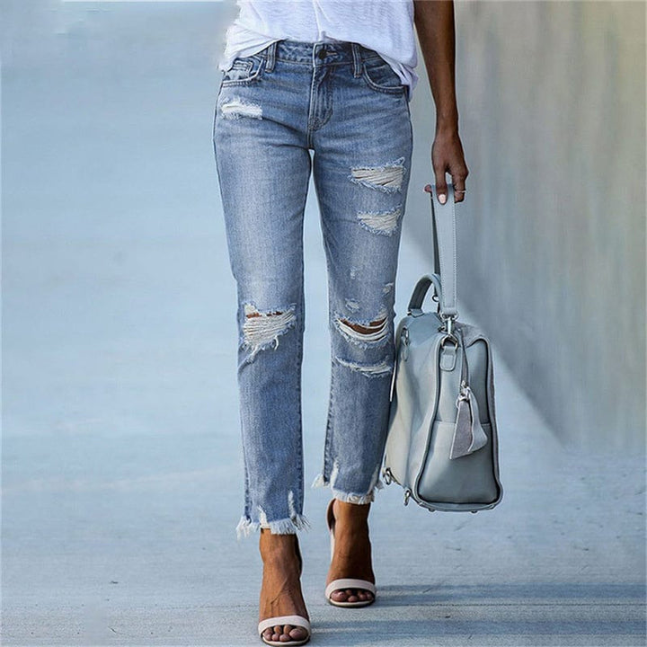 Camille Rousseau | Distressed Flared Denim Jeans With Vintage Edge (Women)