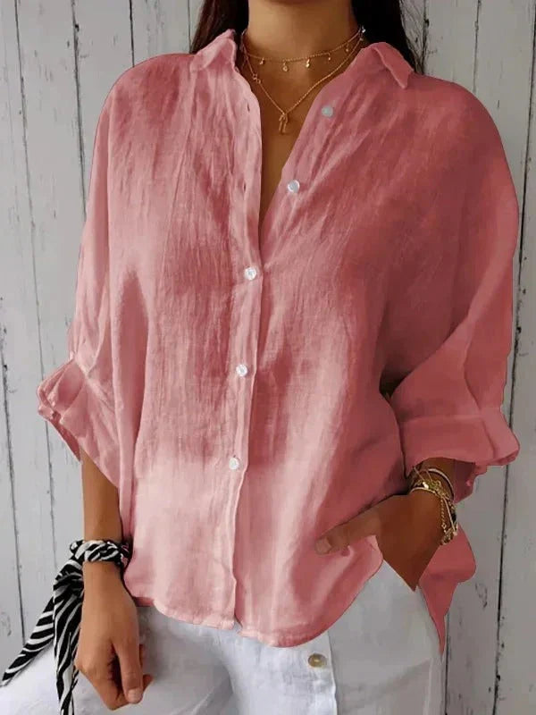 Amélie Rousseau | Effortless Linen Button Shirt For Women