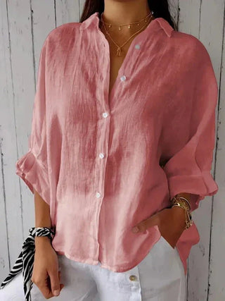 Amélie Rousseau | Effortless Linen Button Shirt For Women
