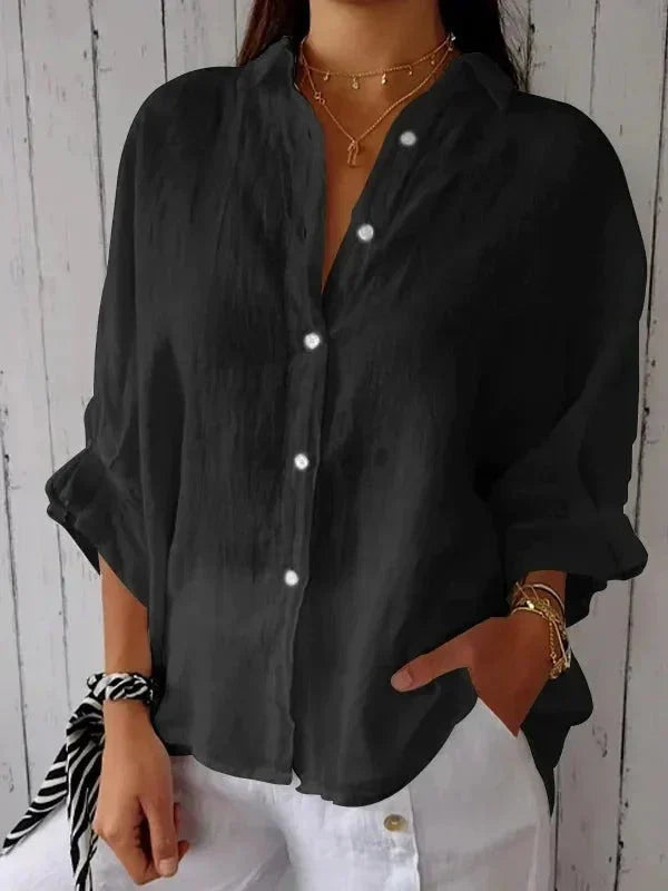Amélie Rousseau | Effortless Linen Button Shirt For Women
