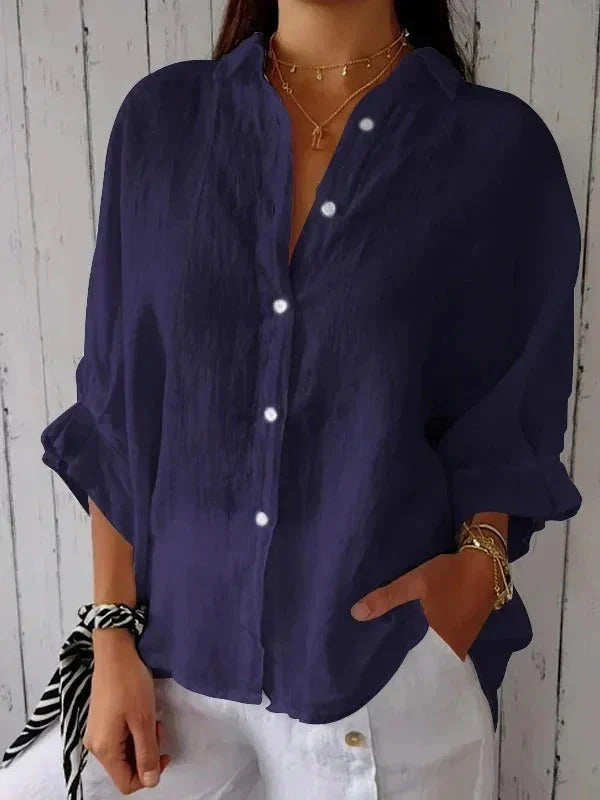 Amélie Rousseau | Effortless Linen Button Shirt For Women