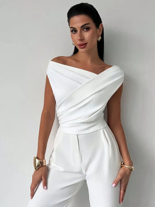 Amélie Rousseau | Draped Elegance Top For Women