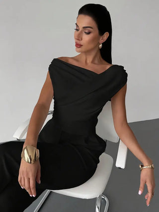 Amélie Rousseau | Draped Elegance Top For Women